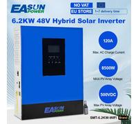 Inversor Solar Híbrido Easun de 6.2KW, 4KW, 3.2KW, 2KW, 12V, 24V, 48V, MPPT, Fuera de Red, Onda Sinusoidal Pura, 120A, 230v, 50/60hz, Cargador de Batería Solar SMT-2KW-WIFI