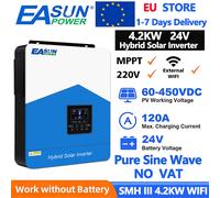 Inversor Solar Híbrido EASUN POWER de 4.2KW 24V, Inversor de Onda Sinusoidal Pura de 230V 120A, Cargador Solar MPPT con Soporte WIFI, BMS, STOCK UE SMH III 4.2KW 24V WIFI