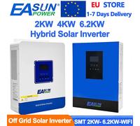 Inversor Solar Híbrido EASUN POWER de 6.2KW, 4KW, 2KW, 48V, 24V, 12V, 220VAC, con Controlador Solar MPPT de 120A Integrado, Inversor de Onda Sinusoidal Pura Fuera de la Red con WIFI, Stock en la UE SM