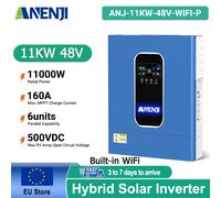 Inversor Solar híbrido paralelo de 11KW, 6,2 kW, 48V, 160A, 120A, MPPT, controlador Solar de onda sinusoidal pura trifásico, entrada Dual PV 500V ANJ-6200W-48PL-WIFI