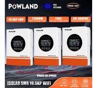 Inversor Solar Híbrido Trifásico POWLAND de 19.5KW, 48V a 380V/400V, Onda Sinusoidal Pura, Controlador de Carga MPPT, Compatible con Baterías de Litio, Modo sin Baterías SMS-19.5KP-WIFI
