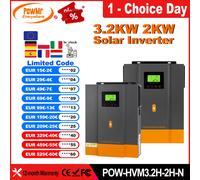 Inversores Solares Híbridos PowMr de 3.2kW 24V, 12V 220V, Onda Sinusoidal Pura, Controlador de Carga Solar MPPT de 80A, Carga Baterías de Litio con WIFI 2kVA 12V