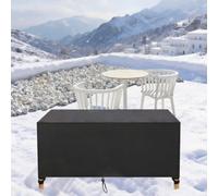 Invierno Funda para Muebles de Jardín 150x120x90cm/LxWxH, Protector Exterior Ajustable con Hebillas y Cordón de Ajuste, Cubierta Impermeable 420D Oxford Anti Viento y Anti UV para Mesa y Sillas