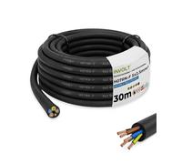 INVOLT Cable alargador CEE H07RN-F 5G2,5 mm², 30 m, cable de goma flexible con conductor de protección, para obras exteriores, certificado VDE