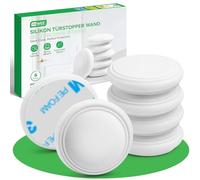 Inwee 6 Piezas Tope de Puerta Pared Blanco, Protector Pared Manilla Silicona con Núcleo de Aire, Topes Autoadhesivos Sin Taladrar, Amortiguador Antiimpacto Silencioso para Dormitorio Baño Cocina