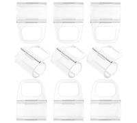 IOBIDDYS 10 Unidades Tirador Transparente para Persianas Enrollables Compatibles con Varillas Fácil Instalación Fabricados Abs Resistente