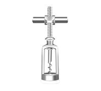 IOBIDDYS Abridor de Vino Tinto en Forma de Cruz de Aleación de Zinc y Acero, Abrebotellas Laborioso para Fiestas y Hogares Diseño Creativo y Acabado Plata