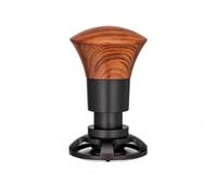 Ioensy de Café Espresso Tamper dor Compresor Herramienta de Acero Inoxidable con Muelle de y Mango de Madera con Base Plana Adecuada para Baristas Oficinas Cocina Doméstica Estación de Café, 53mm