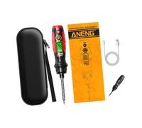 Ioensy Electric Tester Pen Multifunción de Voltaje Destornillador Cabeza Ranurada Localizador de Cables Pantalla Construido en Metal Adecuado Pa, Rojo