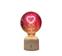 Ioensy Lámpara de Control por Voz Luz Nocturna Corazón Lámpara de Noche Lámpara Decorativa Luz Ambiental con Ajuste Sencillo Mediante Estética Moderna Adecuada para Estudio Regalo para Celebrar