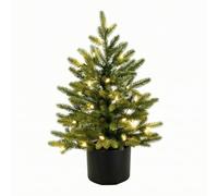 Ioensy Pino Naviño Material PE Base Frondoso con Base Maceta Estable coración Naviña para Exhibiciones Estacionales, Oficina, 45CM W Iluminado