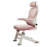 Ioensy Silla de Estudio Infantil con Respaldo Alto Asiento Ergonómico Reposabrazos Abatibles y Altura Ajustable Estructura Metálica y Malla Transpirable, Verde, Size to 4