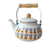 Ioensy Tetera de Esmalte, Tetera de Esmaltada de 2,5 L, Resistente Al, Tetera de Esmalte Floral Vintage para Decoración de
