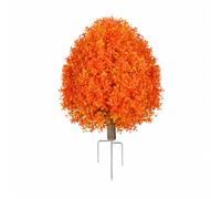 Ioensy Topiario Artificial con Estaca Metal para Suelo coración Ver Simulada con Follaje nso y Aspecto Acuada para Entradas Patios y Jardín el Año, Naranja