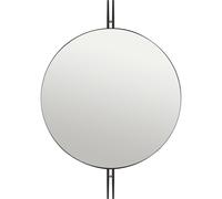 GUBI Espejo de pared IOI Ø80 cm negro