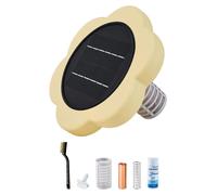 Ionizador solar para piscinas, ionizador de cobre en forma de pétalo para piscinas de hasta 170.343 litros, limpiador y purificador automático flotante para el agua, agua sin cloro, con ánodo de cobre