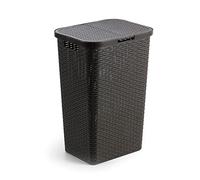 IPAE Pro Garden, Cesto Ropa Resina Con Tapa 80 Litros, Colores Aleatorios