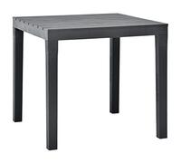 Ipae-Progarden Bali Mesa para Exterior Antracita - Mesas para Exteriores (Antracita, Polipropileno (PP), Forma Cuadrada, 4 Pata(s), 780 mm, 780 mm)