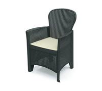 Ipae Progarden Butaca imitación rattan Folia color antracita