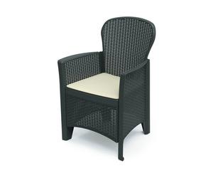 Ipae Progarden Butaca imitación rattan Folia color antracita