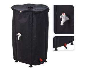 Ipae Progarden Depósito plegable recolector de agua de lluvia 250 l, ø60 x 90 cm