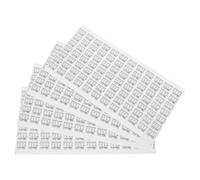 Ipetboom 4 Hojas Etiquetas de Tallas de Zapatos, Etiquetas de Talla, Papel Autoadhesivo Blanco, Adhesivas, Uso, para Lengüeta, 36-39