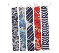 Ipetboom 5 Piezas Bolsa de Algodón para Cubiertos con Cordón Práctica y Portátil para Viaje y Uso al Aire de Multiusos para Palillos y Cucharas Almacenamiento Seguro y Organizado