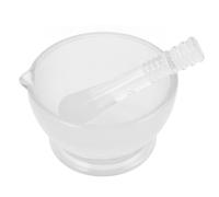 Ipetboom Juego Mortero y Cuenco de Vidrio con Mano para Moler Especias y Muestras Químicas Diseño Resistente 1 Set para Cocina y Laboratorio 75 ml