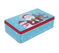 Ipetboom Lata de Hojalata para Galletas Navideñas Caja de Obsequio para Dulces Contenedor Navideño para Guardar Pasteles Fiestas