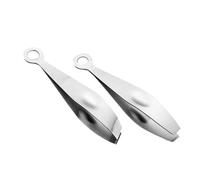 Ipetboom Pinzas Utensilios para de Acero de 2 Pollo Inoxidable Plumas Piezas Clip Resistente y Agarre Cómodo Prácticos Extracción Rápida para Cocina