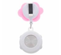 Ipetboom Reloj de Bolsillo Digital Rosa Clip Metálico para Enfermería | Pantalla Luminosa 24 Horas, Números Grandes, Diseño Nube y Rostro Sonriente, para Batas y Uniforme