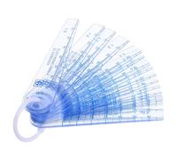 iplusmile 20 Piezas Calibre de Espesores en Forma de Cuña Portátil Pvc para Inspección de Puertas Cortafuegos y Uso Doméstico Medición Precisa de Huecos