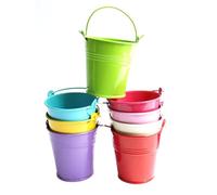 iplusmile 6 Piezas Macetas Colgantes de Hierro para Jardín y Balcón, Cubos Metálicos de 5.6x5.6x4 Cm, Ideales para Flores Secas y Plantas en Paredes Exteriores o Cercas Color Aleatorio