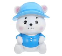 iplusmile Alcancía de Oso, Alcancía para Dinero, Oso de PVC y Vinilo, Azul, para Guardar Monedas, Decoración del Hogar, Obsequio para Estudiantes
