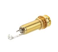 iplusmile Conector de Clavija para Guitarra Acústica Eléctrico Dorado, Metal de 6,20x1,60cm, Transmisión de Señal Mejorada para Reparaciones y Mejoras DIY