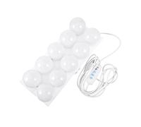 iplusmile Espejo de Maquillaje Luces LED Regulables Usb, Bombillas para Espejo de Tocador, 10w 10 Bombillas, Luz Tricolor Ajustable Diurno/cálido, para Baño y Tocador, Portátil