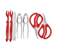 iplusmile Juego de Herramientas y Tijeras para Cangrejos Diseño Ergonómico de Acero Inoxidable Adecuado para Abrir Conchas para Marisco en Cocina