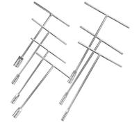 iplusmile Juego de Llaves de Tubo Resistente 7 Piezas Mango en T de Acero Cromo Vanadio Incluye 8mm a 19mm para Uso Diario y Personal