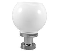 iplusmile Lámpara Solar de Pared LED Bola para Exteriores con Base Plateada Luz Decorativa para Jardín y Postes Fácil Instalación y Energía Solar
