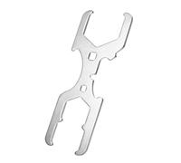 iplusmile Llave de Fontanero de Acero para Grifo y Lavabo, Multiusos | Herramienta de Doble Punta, Diseño Fácil de Usar, Resistente al Desgaste, Portátil, Plata