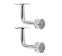 iplusmile Soporte de Pared Color Plata para Pasamanos de Escalera de Acero Inoxidable, Diseño Simple y Estable Paquete de 2 Piezas para Fijación Segura de Vidrio