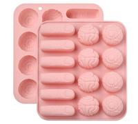 Ipotkitt 2 moldes de silicona con 14 cavidades para fondant, para Halloween, chocolate, caramelo, pastel, jabón, cubitos de hielo, gelatina, fiesta