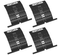 ipow 4 Piezas Cerradura para Puerta de Persiana Metálica, Cierre Automático de Doble Brazo con Placa de Seguridad Antirrobo, Fijación Rápida al Tubo
