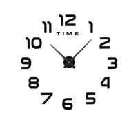 IPSDI.3D Reloj De Pared Mediano, DIY Reloj Pared Digital, Movimiento Silencioso, Estilo Moderno, DecoracióN Ideal para Sala de Estar Dormitorio Cocina Oficina Hotel, Negro