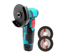 IPSDI Radial Pequeña Bateria de 500W 19500rpm,Mini Amoladora Angular Batería con Motor Brushless,Bloqueo de Husillo y 2 x 3900mAh Baterías de 18V