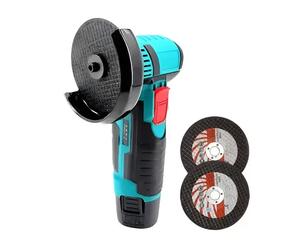 IPSDI Radial Pequeña Bateria de 500W 19500rpm,Mini Amoladora Angular Batería con Motor Brushless,Bloqueo de Husillo y 2 x 3900mAh Baterías de 18V