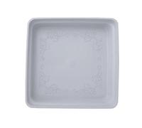 IRFHDCX Platos para Macetas Platillo Cuadrado De Plástico Alta Densidad For Macetas Jardín, Ideal For Prevenir El Riego Excesivo(Grey White 19.5cm)