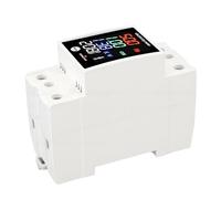 Irfora Medidor de Energía de Riel DIN Digital, Voltaje y Corriente | Material Pa66 de alta resistencia, pantalla clara, monitoreo de energía