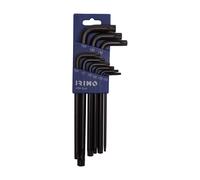 Irimo 458-9-H Juego de 9 Llaves Acodadas Pavonadas Torx® Largas, T10 a T50, con Soporte