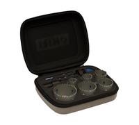 Irimo 810-2264-4 Juego de 6 Coronas Bimetal para Metal, Madera y Plástico (22-64mm) con Soportes y Broca